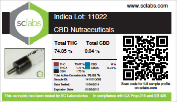 Cannabis Caps Lot 11022